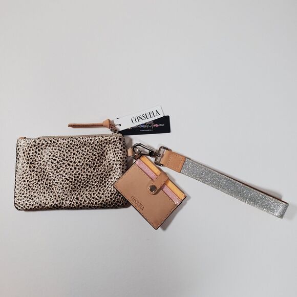 Consuela Bag Wristlet Wallet 2 Piece Set - Wesley Combi - Animal Print New - Picture 2 of 9